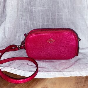 Coach Leather Pink Mini Purse